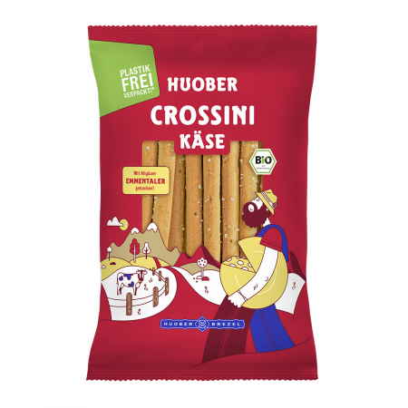Grisine - Crossini cu branza 100gr Huober Bio