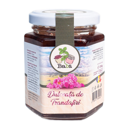 Gem de fructe - Dulceata cu petale de trandafiri 270gr Baba