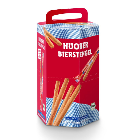 Snacksuri Bio - Grisine pentru bere 750gr Huober Bio - 50 buc ambalate individual