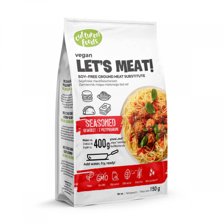 Produse vegane - Inlocuitor carne tocata condimentat (echivalentul a 400 g de #carne#) 150gr Let's Meat