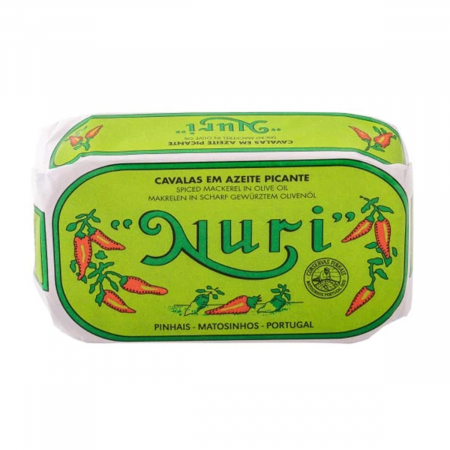 Conserve - Macrou in ulei de masline picant 125gr Nuri