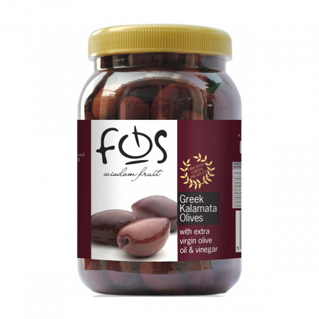 Ingrediente alimentare - Masline Kalamata intregi in saramura JUMBO  1kg FOS