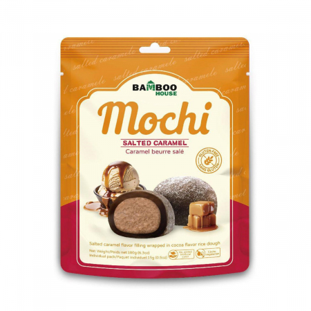 Produse fara gluten - Mochi - Desert Japonez din orez cu aroma caramel sarat 180gr