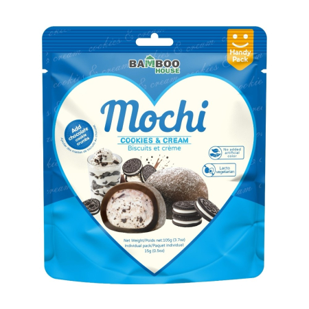 Produse Japonia - Mochi - Desert Japonez din orez cu aroma Cookies&Cream 105g