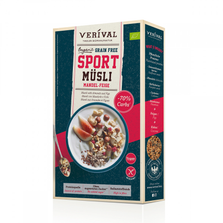 Musli - Musli cu Migdale si Smochine pentru sportivi 300gr Verival Bio