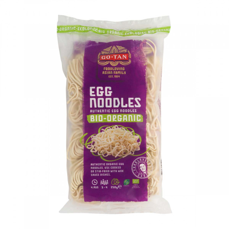 Paste si noodles bio - Noodles cu ou 250gr Go-Tan Bio