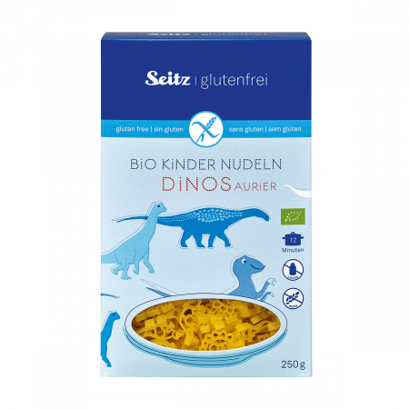 Paste si noodles bio - Paste pentru copii fara gluten Dinozauri 300gr Seitz Bio