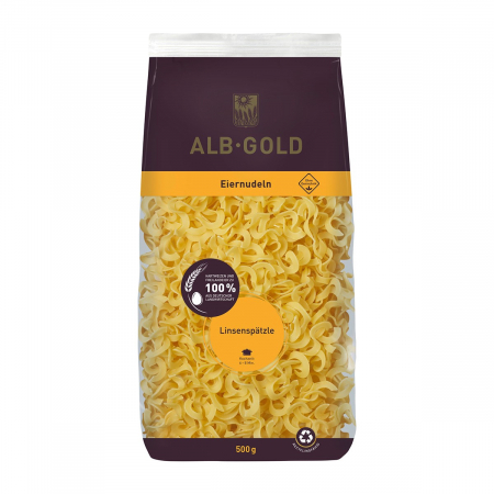 Paste din grau dur - Paste svabesti cu ou LINSENSPÄTZLE 500gr Alb Gold
