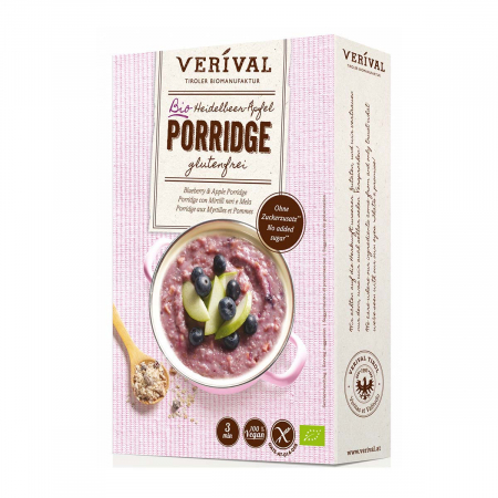 Cereale Bio - Porridge afine si mere 350 g Verival Bio