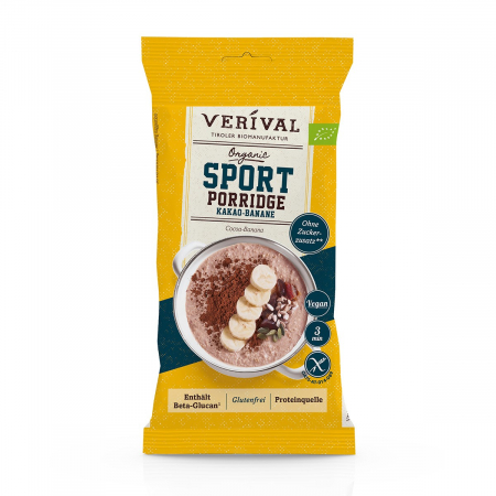 Porridge cacao-banane pentru sportivi 45gr Verival Bio
