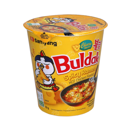 Taitei si noodles asiatici - Ramen Cheese cu branza si aroma de pui CUP 70gr Samyang Buldak