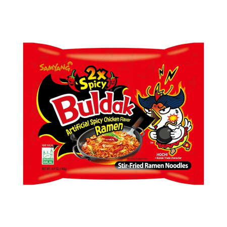 Taitei si noodles asiatici - Ramen picant cu aroma de pui 2XSpicy 140g Samyang Buldak