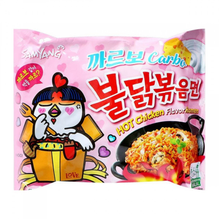 Taitei si noodles asiatici - Ramen picant pui cu aroma de carbonara 130gr Samyang Buldak