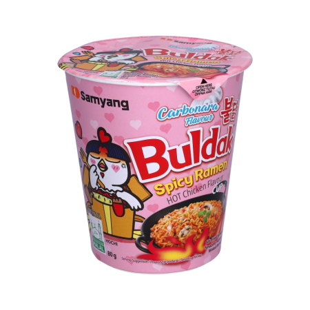 Taitei si noodles asiatici - Ramen picant pui cu aroma de carbonara CUP 80gr Samyang Buldak