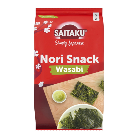 Produse Asiatice - Snack alge de mare Nori cu wasabi 10gr Saitaku