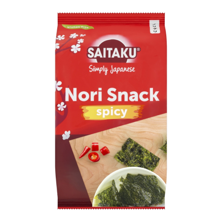 Produse Asiatice - Snack alge de mare Nori  picant 10gr Saitaku