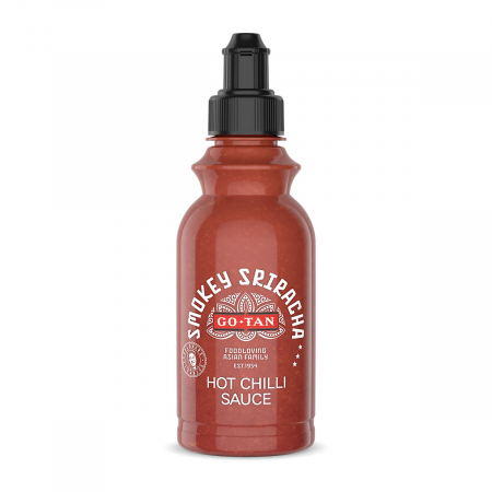 Sosuri asiatice - Sos Sriracha iute cu aroma de fum 215ml Go-Tan