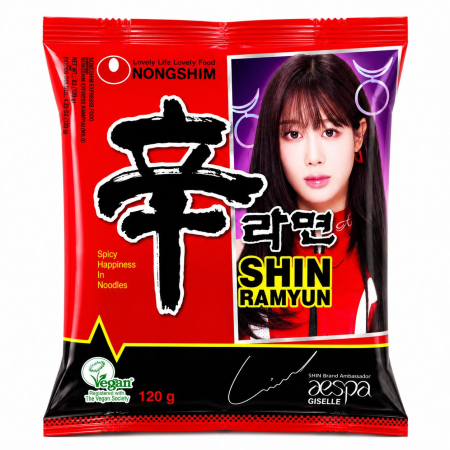 Supa taietei instant coreeni Shin Ramyun 120gr Nongshim - set 3 personaje K-Pop [1]