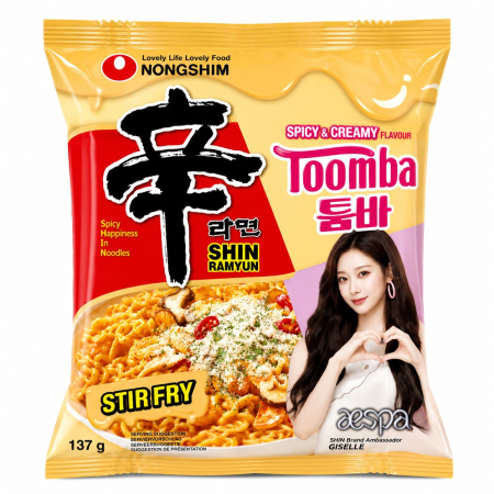 Taitei si noodles asiatici - Taitei Instant Coreeni Shin Ramyun Toomba 137gr Nongshim, Gust Picant-Cremos cu Branza și Usturoi