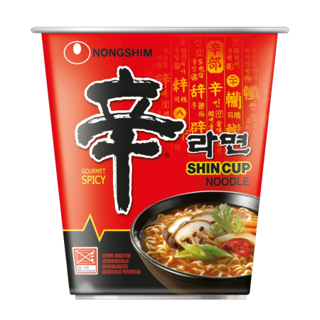 Taitei si noodles asiatici - Taitei instant Shin Cup 68 g Nongshim