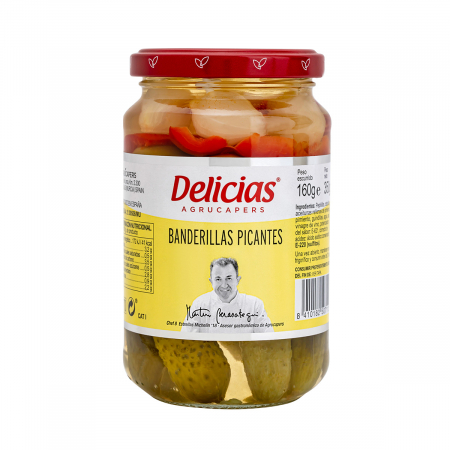Spania - Tapas picant Banderillas in otet 350gr Agrucapers