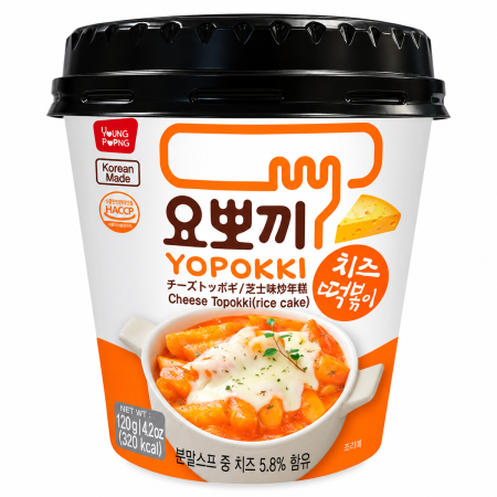 Produse Asiatice - Topokki coreean Instant cu Sos de Branza 120g Yopokki