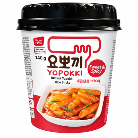Produse Asiatice - Topokki coreean instant dulce-picant Sweet & Spicy 140g Yopokki