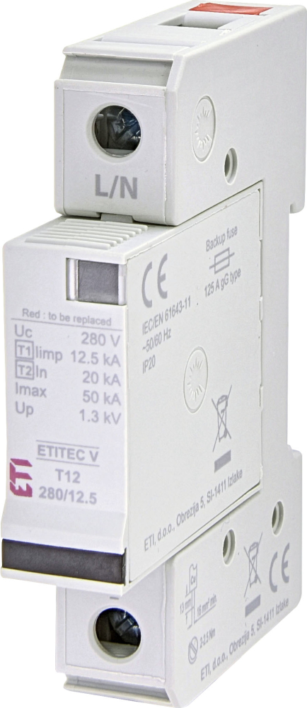 Descarcator protectie supratensiuni ETITEC V T12 280/12,5 1+0 [1]