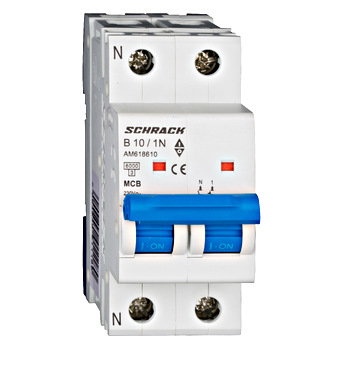 Întreruptor automat modular (MCB) AMPARO 6kA, B 10A, 1P+N [1]
