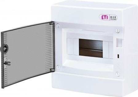 Tablouri electrice - PT - Tablou electric aparent, 8 module, usa transparenta, IP 40