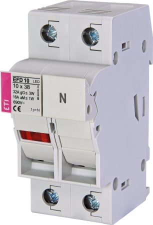 Separatoare sigurante fuzibile - Separator cu sigurante fuzibile, EFD 10 LED, 1P+N, maxim 32A
