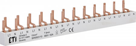 Cleme si accesorii - Bareta tip pin pentru sigurante 1P+N (1 modul)