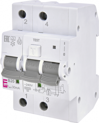 AFDD – Dispozitive de detectare a defectului de arc electric - AFDD KZS-AFDD 3M2p A B20/0.03