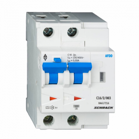 AFDD – Dispozitive de detectare a defectului de arc electric - AFDD, seria Lisa, B 20 A, 2 poli, 30 mA, tip A, 10 kA
