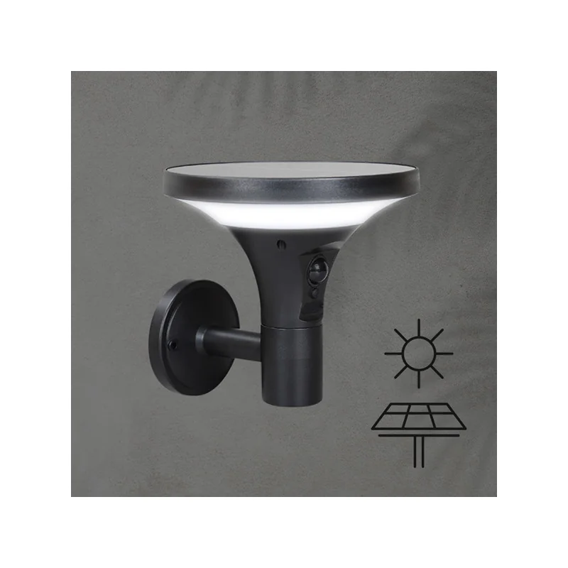 Aplice perete - Aplica de perete cu senzor de miscare, 3,8W, 500LM, 160X167X156MM, 3CCT, IP44, CU TIP C,Eurolamp