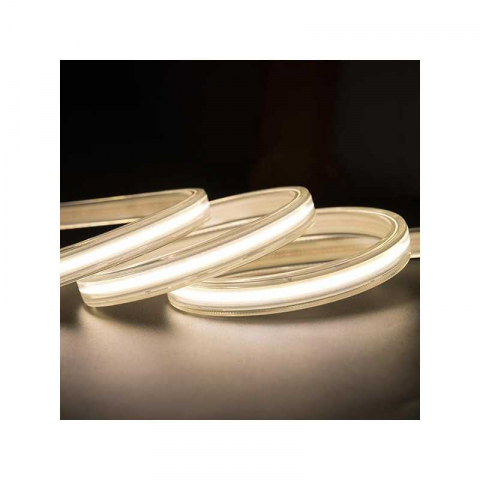 Banda LED si transformatoare - Banda LED dimabila 220V COB PRO, 8W/ml, 75lm/W, 3000K lumina calda, latime 10mm, IP65 (rola 10m), Eurolamp