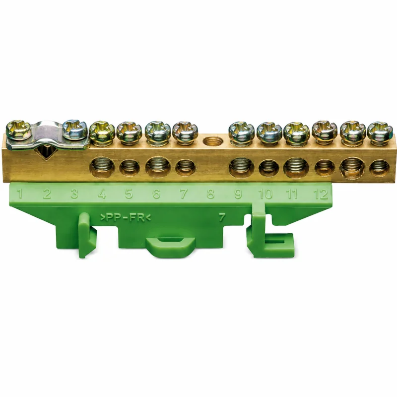 Cleme si accesorii - Bara de impamantare (PE), 1x25 + 5x16 + 5x10 mm, KM11B