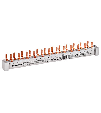 Cleme si accesorii - Baretă cu contacte furcă 2 Poli, 12xSig N+1/1M, 12M