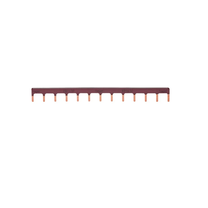 Cleme si accesorii - Bareta de conexiune cu pini , 1P, 63A, 10 mmp, 13 module, maro (faza), KB163P