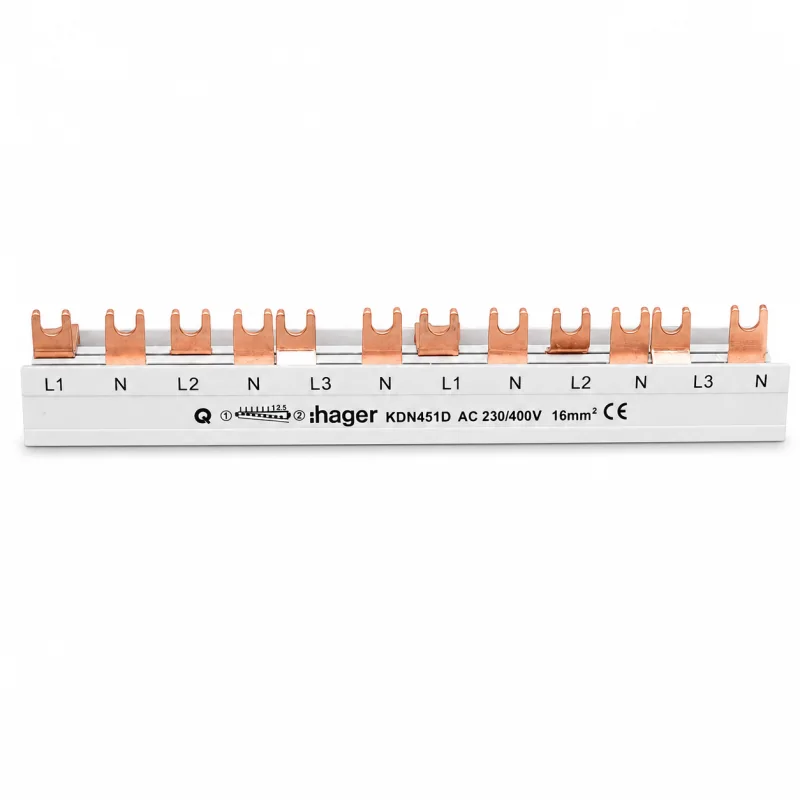 Cleme si accesorii - Bareta de conexiune tip furca, 3P+N, 16 mmp, 12 module, KDN451D
