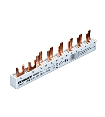 Busbar - BUSBAR PT. DIFERENTIAL 2P + 6 INTR.AUT. 1P+N, TOTAL 8 MOD
