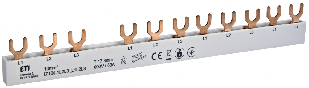 Busbar - Busbar tip furca trifazic