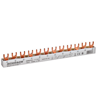 Busbar - Bareta compacta furca 3P, 4xMCB-3p, 12M, 10mm²