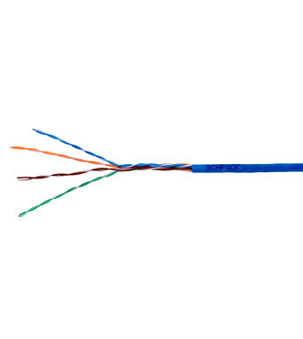 NYM-J - Cablu U/UTP Cat.5e, 4x2xAWG24/1, PVC, Eca, albastru, cutie, 305m