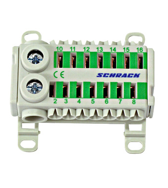 Cleme cu conexiune rapida - Clemă cu conexiune rapidă, verde, 2 x 25 mm², 14 x 6 mm²