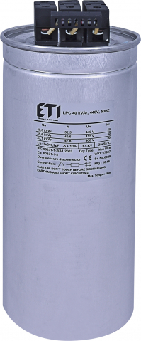 Compensarea puterii reactive - Condensator LPC 40 kVAr, 440V, 50Hz