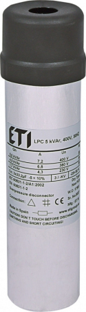 Compensarea puterii reactive - Condensator trifazic LPC 5 kVAr, 400V, 50Hz