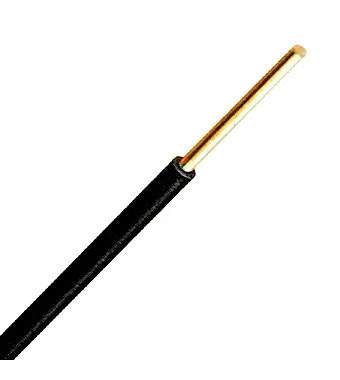 Cabluri electrice - Conductor cu izolaţie din PVC H07V-U 1,5mm² Cu negru/100m