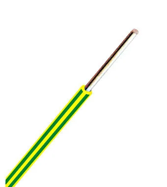 Conductor - Conductor cu izolaţie din PVC H07V-U 2,5mm² Cu verde/galben/100m