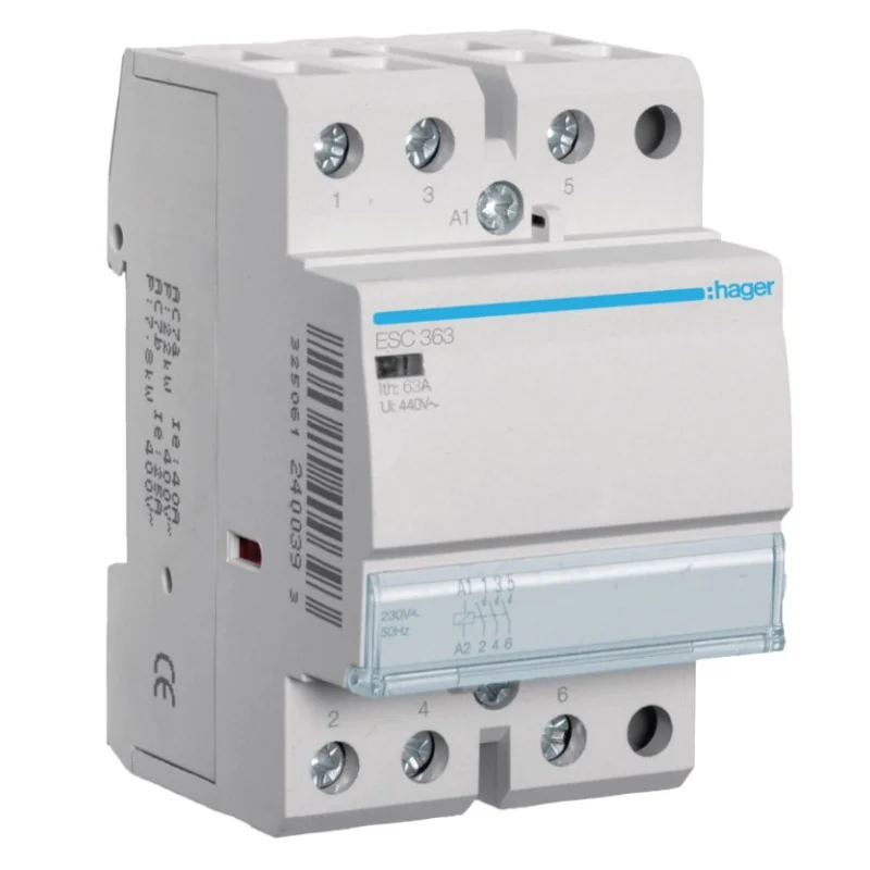 Contactoare modulare - Contactor modular, 63A, 3ND, 230V, ESC363
